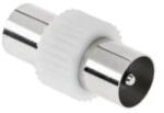  Koaxiális TV antenna összekötő adapter, dugó-dugó, fém/műanyag