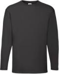 Fruit Of The Loom Unisex felnőtt Valueweight hosszú ujjú póló 3XL fekete