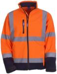 Yoko Unisex felnőtt Band & Brace HiVis biztonsági Soft Shell kabát L kék|narancssárga|sárga