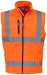Yoko Unisex felnőtt HiVis Softshell kabát L narancssárga|sárga