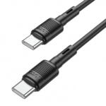 hoco. X83 Victory USB-C to USB-C adatkábel, töltőkábel, fekete (60W, 3A, 1m)