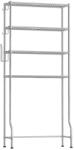 SONGMICS Tároló polc WC fölé, helytakarékos tároló állvány, ezüst 83x30x179cm (BTS023G01)