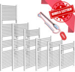  600x1000 Íves (600W) Fűtőpatronnal, Elektromos törölközőszárító radiátor SZETT (SAN6001000-I-SZETT)