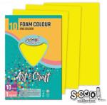 Scool Collection Art & Craft dekorgumi hab lapok A4 10 ív - sárga (FR-SC1187)