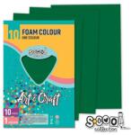 Scool Collection Art & Craft dekorgumi hab lapok A4 10 ív - sötétzöld (FR-SC1199)