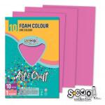 Scool Collection Art & Craft dekorgumi hab lapok A4 10 ív - rózsaszín (FR-SC1203)