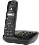 Gigaset AS690A - Telefon DECT fara fir cu robot telefonic - afisaj mare, cu contrast ridicat - profiluri de sunet reglabile - functie hands-free - protectie impotriva apelurilor, negru [versiunea germana] (AS