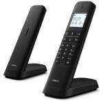 Philips M4702B/12-2 Telefon fara fir DECT de 4, 6 cm (11, 6"), Afisaj LCD, Iluminare de fundal, Agenda 50 de numere, Difuzor, Butoane programabile, Sunet HQ - Negru (Compatibil: ES,