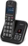 emporia TH21AB Telefon fara fir, Robot telefonic, Ecran mare iluminat din spate, Numere mari, Kit hands-free, Compatibil cu aparate auditive (HAC), Negru (Italia)