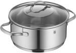 WMF Cratita WMF Provence Plus mare 24cm, capac din sticla, caserola inductie 4.1l, otel inoxidabil Cromargan lustruit, neacoperit, se poate folosi la cuptor (721246380)