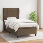 vidaXL sötétbarna szövet rugós ágy matraccal 80 x 200 cm (3127920)