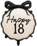 PartyDeco S. r. o 18. Évszámos lufi, fólia, masnis, Happy, 45 cm
