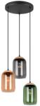 TRIO Cork fekete-színes függesztett lámpa (TR-364630317) E27 3 izzós IP20 (364630317)
