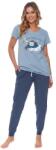 DN Nightwear Pijamale de maternitate Lenochod albastru, M