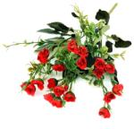  Piros kisvirágú csokor, 21 virág/csokr. Virág átmérője kb. 1, 5 cm