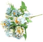  Kék-menta színű kicsi csokor, 10 virág/csokor. Virág átmérője kb. 3, 5 cm