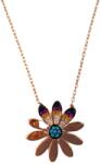 Flippy Colier Argint 925, Margareta cu Zirconii Multicolore Placat cu Aur Roz 50 cm (teo-102823)
