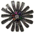 Flippy Brosa din Argint 925 Floare Filigran cu Piatra (TEO-09395)