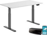 StableDesk Birou reglabil electric StableDesk Pro, 2 motoare, Ridica 125 kg, Organizator cabluri, Touchscreen, Aplicatie Smart Telefon, Ergonomic, 3 Functii de M (SD-101-NE-D-AL-150x75)