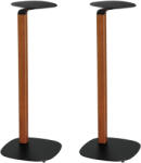 StableDesk Set 2 Suporturi Boxe de podea/colț cameră StableDesk, 10kg/stativ, Înălțime 78 cm, Coloană din Oțel și Finish Lemn, Placă de susținere boxe 20x20 cm, (SD-172-NE)
