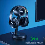 StableDesk Suport casti Gaming StableDesk Ring-Shaped, Iluminare RGB, Incarcare Wireless, Negru (SD-159-NE)