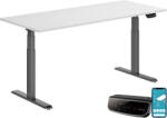 StableDesk Birou reglabil electric StableDesk Pro, 2 motoare, Ridica 125 kg, Organizator cabluri, Touchscreen, Aplicatie Smart Telefon, Ergonomic, 3 Functii de M (SD-101-NE-D-AL-180x75)