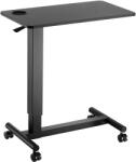 StableDesk Masa laterala reglabila pe inaltime StableDesk pe gaz, Ridica 7kg, Inaltime 64-99 cm, cu Roti, Colturi rotunjite, Suport de Pahar, Cadru Negru mat, Bl (SD-147-NE)