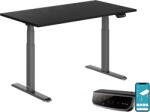 StableDesk Birou reglabil electric StableDesk Pro, 2 motoare, Ridica 125 kg, Organizator cabluri, Touchscreen, Aplicatie Smart Telefon, Ergonomic, 3 Functii de M (SD-101-NE-D-NE-150x75)