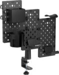 StableDesk Suport de blat birou StableDesk, Organizator tip Pegboard Rotativ pentru Pahar, Pixuri, Controller, Casti, Cabluri, Discuri, Negru (SD-167-3-NE)
