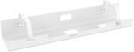 StableDesk Organizator cabluri sub birou metalic, 60 cm, Tip tavita, Usor detasabil, Montaj cu suruburi in blat - Alb mat (SD-103-AL)