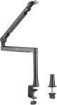 StableDesk Suport de Microfon Profesional StableDesk din Aluminiu, Ajustabil, Organizator de Cabluri, Negru (SD-162-NE)