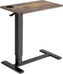 StableDesk Masa laterala reglabila pe inaltime StableDesk pe gaz, Ridica 7kg, Inaltime 64-99 cm, cu Roti ascunse, Colturi rotunjite, Suport de Pahar, Cadru Negru (SD-146-MARO)