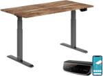 StableDesk Birou reglabil electric StableDesk Pro, 2 motoare, Ridica 125 kg, Organizator cabluri, Touchscreen, Aplicatie pentru Telefon, Cadru Negru mat, Blat Ma (SD-101-NE-D-RB-150x75)