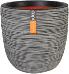 Capi Europe Capi Ball Rib virágcserép, 55x53 cm - antracit szürke (KOFZ935)