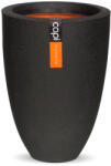 Capi Europe Capi Smooth Low Ball virágcserép, 26x36 cm - fekete (KBL781)