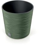 Prosperplast Furu Low Round virágcserép, 25 cm - föld zöld (DFR250-5615C)