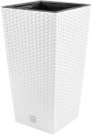 Prosperplast Rato Square 2in1 virágcserép, 32, 5 cm - fehér (DRTS325-S449)