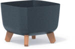 Prosperplast Gracia Square Eco Wood virágcserép, 29 cm - antracit (DGQL300W-S433W)