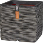 Capi Europe Capi Square Rib virágcserép, 30x30x30 cm - antracit szürke (KOFZ902)
