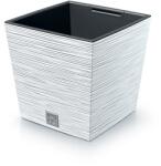 Prosperplast Furu Square Low virágcserép, 24 cm - fehér (DFS240-S449)