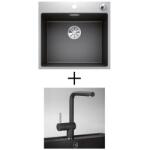 BLANCO Subline 500 IF/A SteelFrame + olasz ZUHANYFEJES Velia csaptelep - fehér (524112 + Velia)