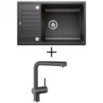BLANCO ZIA XL 6 S Compact EXCENTERREL + BLANCO Linus CSAPTELEP - törtfehér (527213 + 526961)