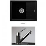 Teka Stone 45 S-TG 1B 1D + olasz zuhanyfejes Bruno csaptelep - fehér (115330047 + Bruno)