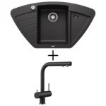 BLANCO ZIA 9 E EXCENTERREL + BLANCO Fontas II CSAPTELEP - törtfehér (527211 + 526943)