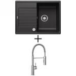 BLANCO ZIA 45 S Compact EXCENTERREL + BLANCO Catris-S króm CSAPTELEP - antracit (524711 + 521476)