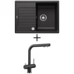 BLANCO ZIA 45 S Compact EXCENTERREL + BLANCO Fontas-S II CSAPTELEP - törtfehér (527196 + 526947)