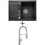 BLANCO METRA 45 S Compact EXCENTERREL + BLANCO Catris-S króm CSAPTELEP - tartufo (519580 + 521476)