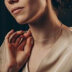  Colier Choker din Argint Eleganță Modernă la Baza Gâtului (CLCAN)