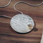  Colier din Argint cu Perlă Naturală - Design Texturat, Formă Rotundă (IV078590000PBL)