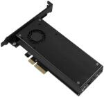 AXAGON PCIe 3.0 x4 adapter 1x NVMe + SATA M. 2 SSD meghajtókhoz, aktív hűtés (PCEM2-DC) (PCEM2-DC)